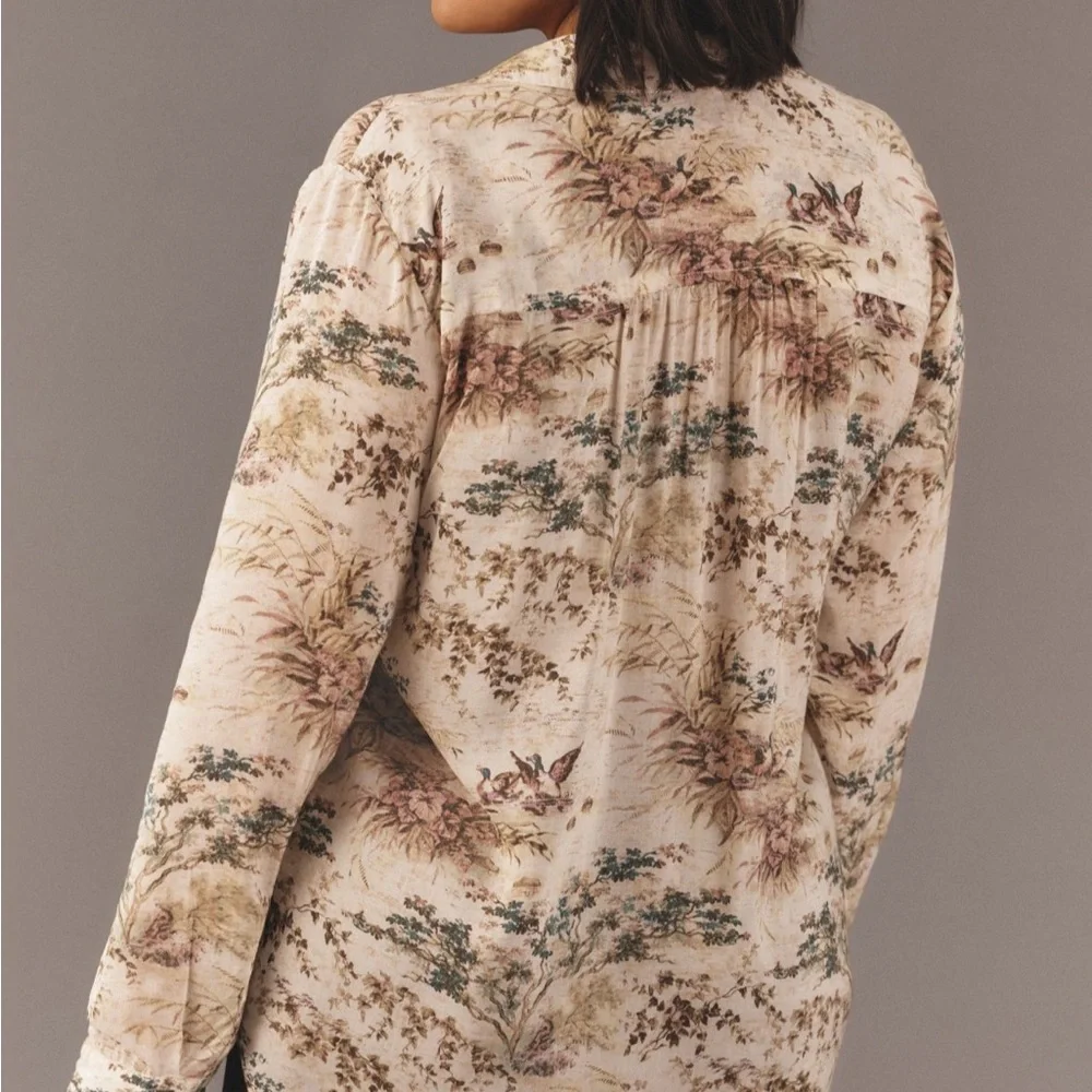 Anthropologie The Romy Relaxed Fit Button Down Shirt by Pilcro. - Picture 7 of 11